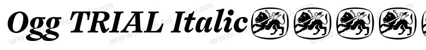 Ogg TRIAL Italic字体转换